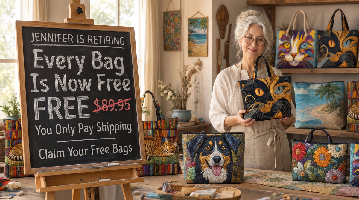 Jennifer Bags — warehouse closing, every bag free