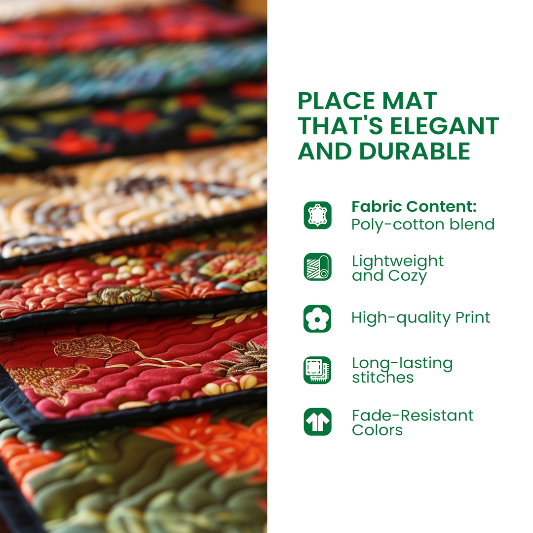 Floral Dazzle Quilted Placemat